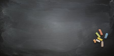 School board with colour chalk