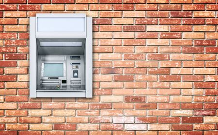 Atm Machine on brick wall