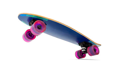 Skateboard isolated on white background with clipping pathの写真素材
