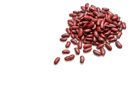 Dry red beans on white background