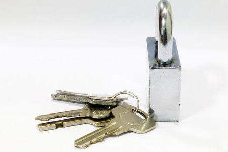 The key in isolated backgroundの写真素材