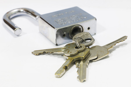 The key in isolated backgroundの写真素材