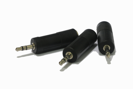 Jack connector in the white background