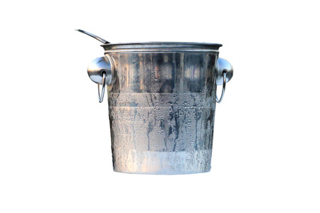 Champagne bucket on the white backgroundの写真素材