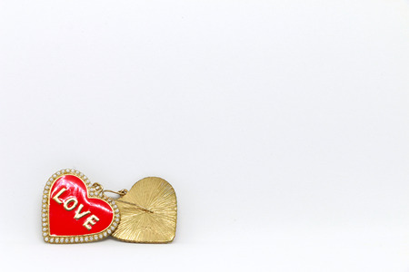 Red heart on the white background. heart Valentine ,の写真素材