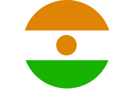 Niger flag ,Niger national flag illustration symbol.Circle flag illustration designの写真素材