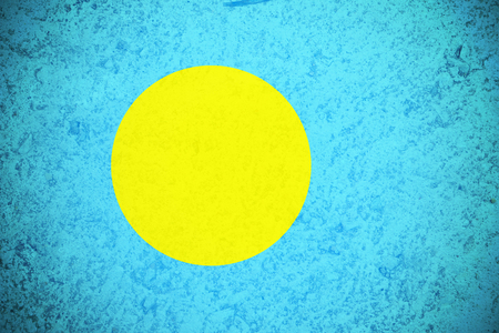 Palau flag ,original and simple palau flagの写真素材