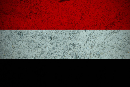 Yemen flag ,Yemen national flag illustration symbol.Circle illustration designの写真素材