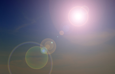 Sun light effect on the black color background