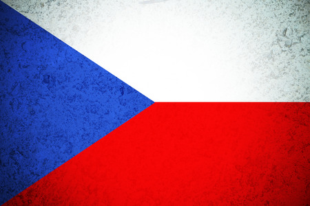 Czech republic flag ,3D Czech republic national flag illustration symbol.の写真素材