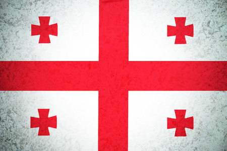 Georgia flag ,3D Georgia national flag illustration symbol.の写真素材