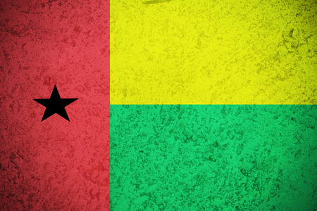 Guinea Bissau  flag ,3D Guinea Bissau national flag illustration symbol.の写真素材