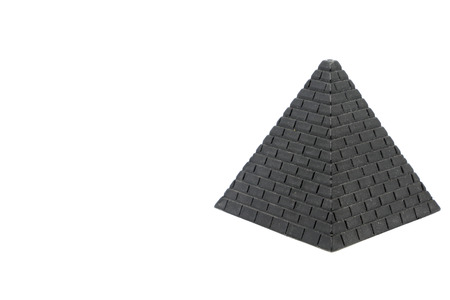 Pyramid model on the white backgroundの写真素材