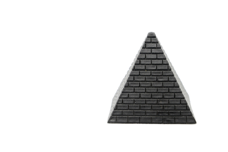 Pyramid model on the white backgroundの写真素材
