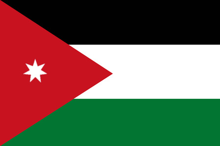 Jordan flag ,3D Jordan national flag illustration symbol.の写真素材