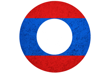 Laos flag ,3D Laos national flag illustration symbol.の写真素材