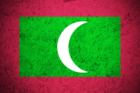 Maldives flag ,Original and simple 3D Maldives flagの写真素材