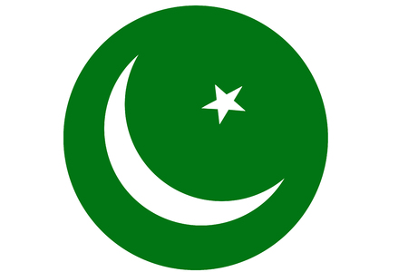 Pakistan flag ,3D Pakistan national flag illustration symbol.の写真素材
