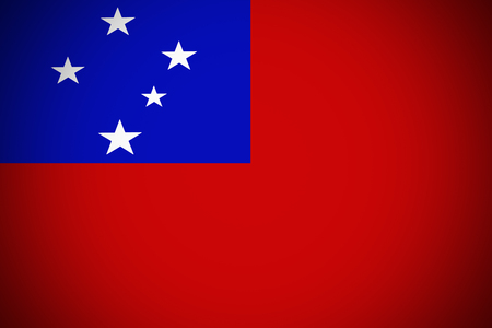 Samoa flag ,3D Independent State of Samoa flag illustration symbol.の写真素材