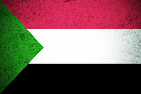 Sudan flag ,3D Sudan national flag illustration symbol.の写真素材