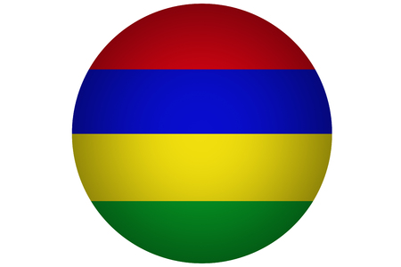 Mauritius flag ,3D Mauritius national flag illustration symbol.の写真素材