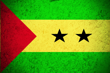 Sao Tome and Principe flag ,3D Sao Tome and Principe national flag illustration symbol.の写真素材