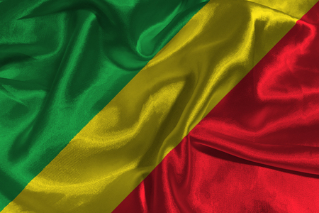 Republic of the congo flag ,Congo national flag 3D illustration symbolの写真素材