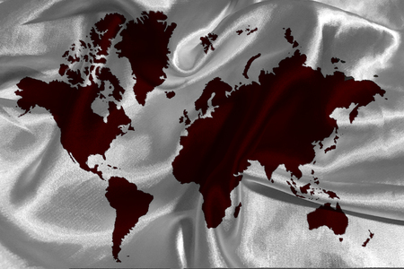 World map on the white background ,Earth map  3D illustration symbolの写真素材