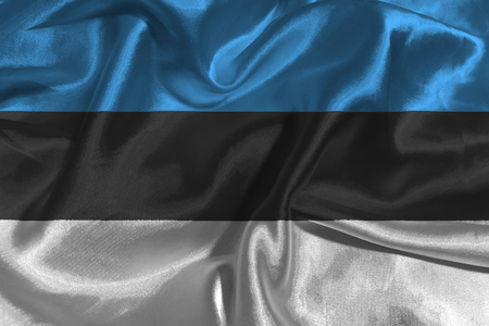 Estonia national flag 3D illustration symbol.の写真素材