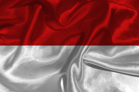 INDONESIA flag  3D illustration symbol. ,3D Original and simple Indonesia flagの写真素材