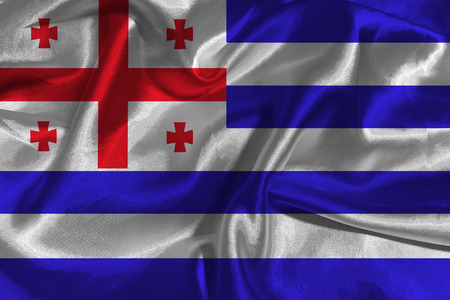 Adjara flag , Adjara national flag 3D illustration symbol.の写真素材