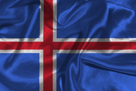 Iceland flag national flag 3D illustration symbol.の写真素材