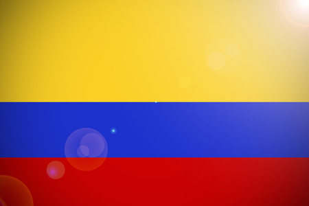 Columbia flag ,3D Columbia nation flag 3D illustration symbol.の写真素材