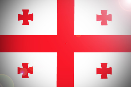 Georgia flag ,3D Georgia national flag 3D illustration symbol.の写真素材