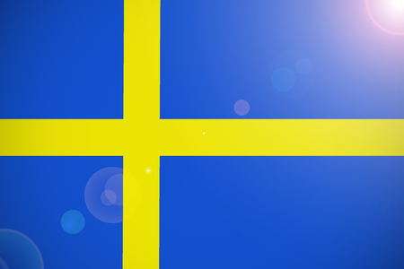 Sweden national flag 3D illustration symbol. Sweden flagの写真素材