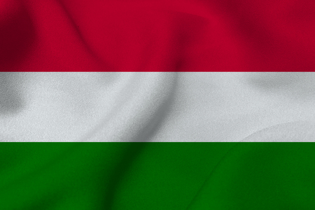 Hungary flag ,3D Hungary national flag 3D illustration symbol.の写真素材