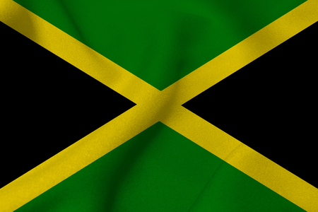 Jamaica flag 3D illustration symbol.の写真素材