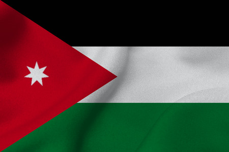 Jordan flag 3D illustration symbol. ,3D Jordan national flag illustration symbol.の写真素材