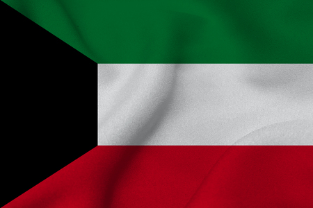 Kuwait flag , Kuwait national flag 3D illustration symbolの写真素材
