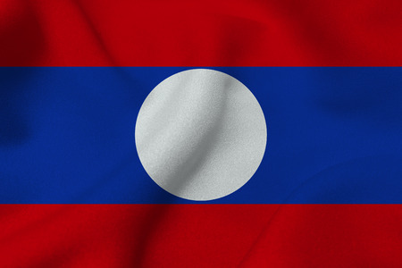 Laos flag ,Laos national flag 3D illustration symbolの写真素材