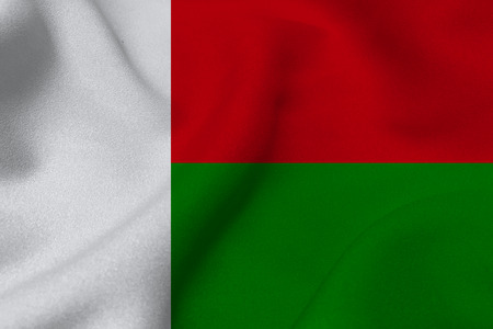 Madagascar flag 3D illustration symbol ,original and simple Madagascar flagの写真素材