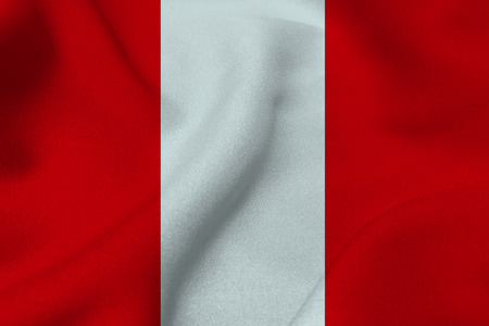 Peru national flag 3D illustration symbol. Peru flagの写真素材