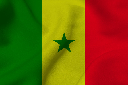 Senegal national flag 3D illustration symbol. Senegal flagの写真素材