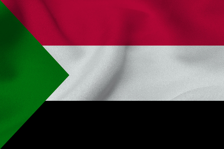 Sudan flag ,Sudan national flag 3D illustration symbolの写真素材