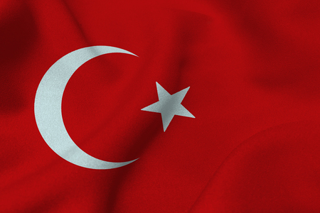 Turkey national flag 3D illustration symbolの写真素材