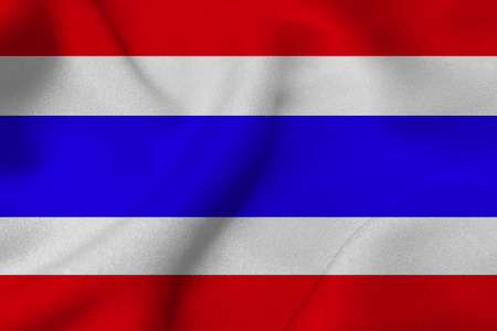 Thailand national flag 3D illustration symbol.の写真素材