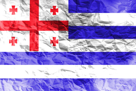 Adjara flag , Adjara national flag 3D illustration symbol.の写真素材