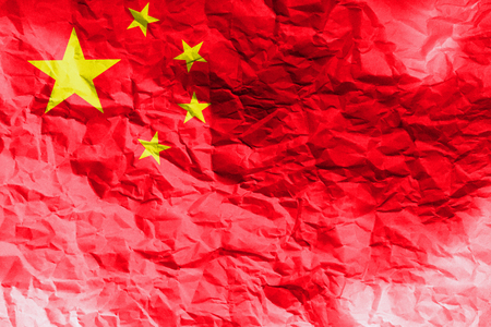 China flag ,3D China national flag 3D illustration symbol.の写真素材