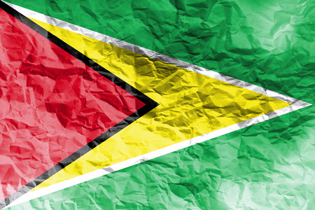 Guyana flag ,Cooperative Republic of Guyana national flag 3D illustration symbol.の写真素材