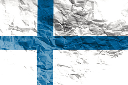 Finland flag ,Finland national flag 3D illustration symbol.の写真素材